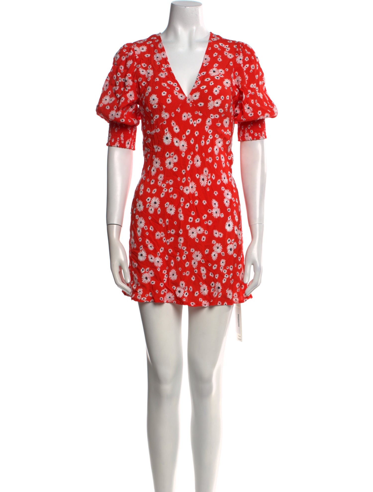 RIXO Floral Print Mini Dress