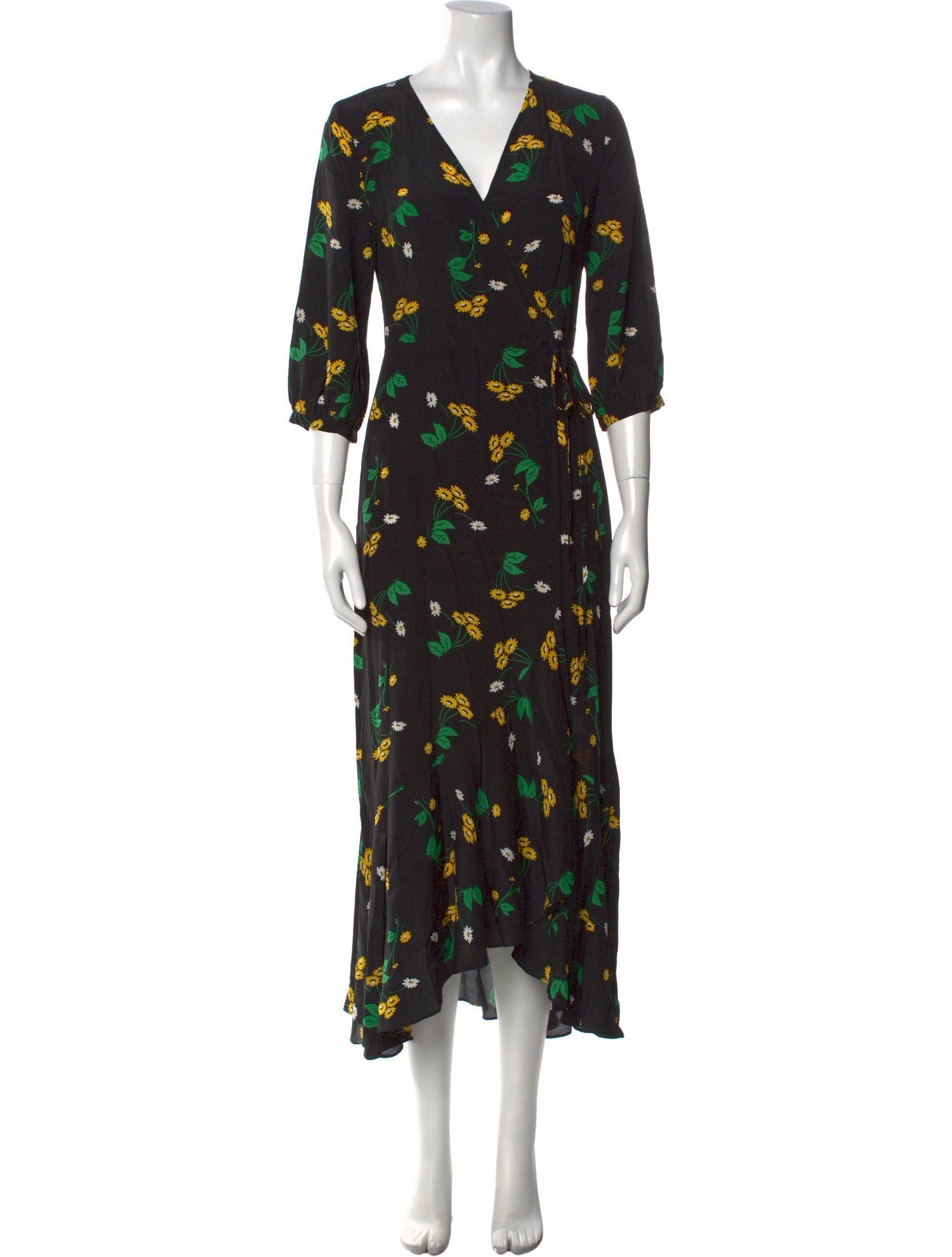 RIXO Silk Long Dress