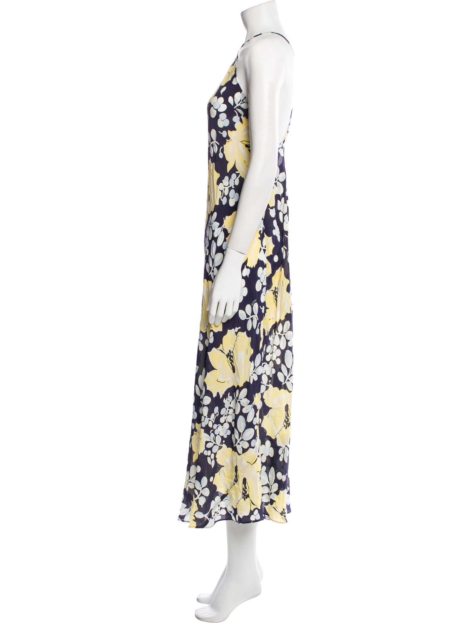 RIXO Silk Long Dress