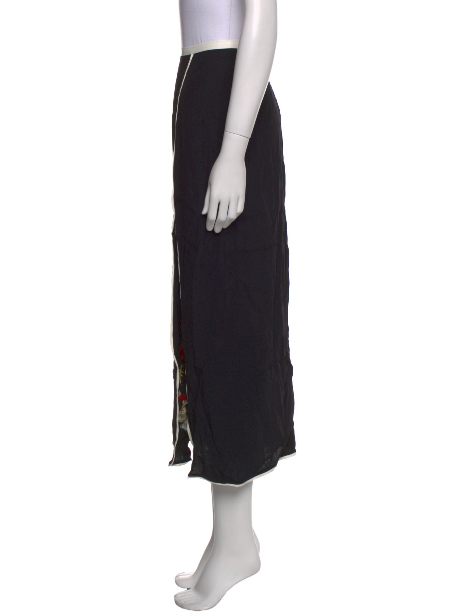 RIXO Printed Midi Length Skirt