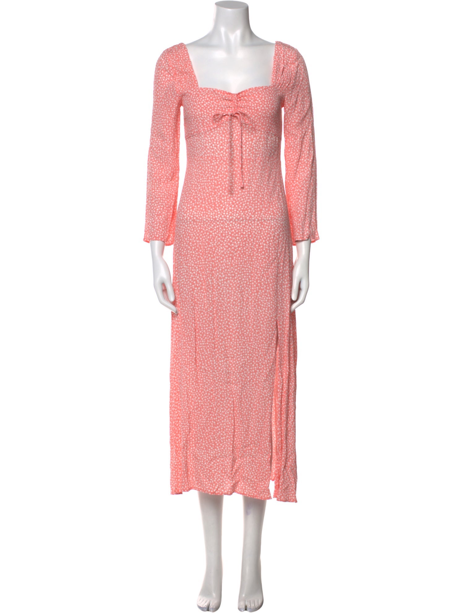 RIXO Printed Long Dress