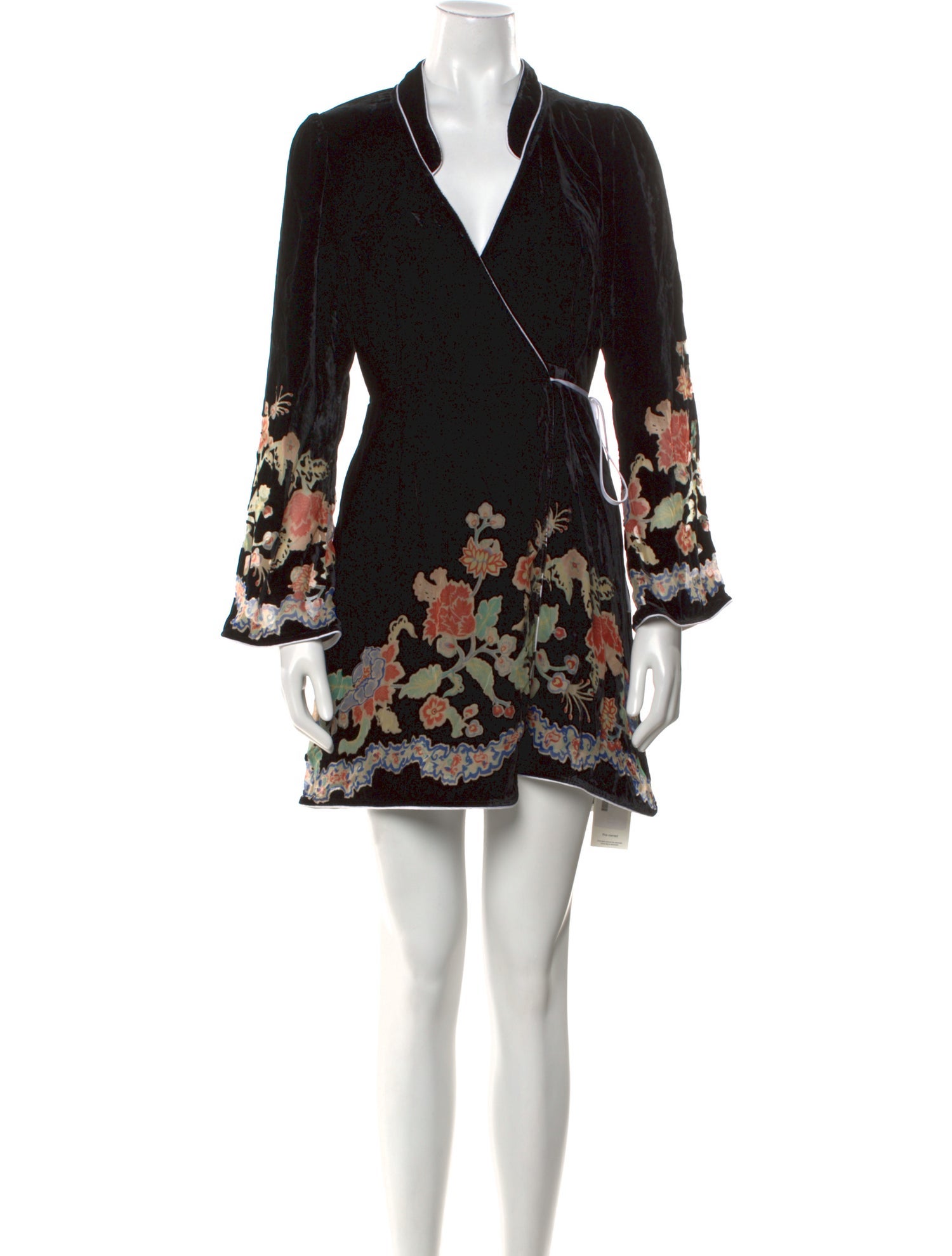 RIXO Floral Print Mini Dress