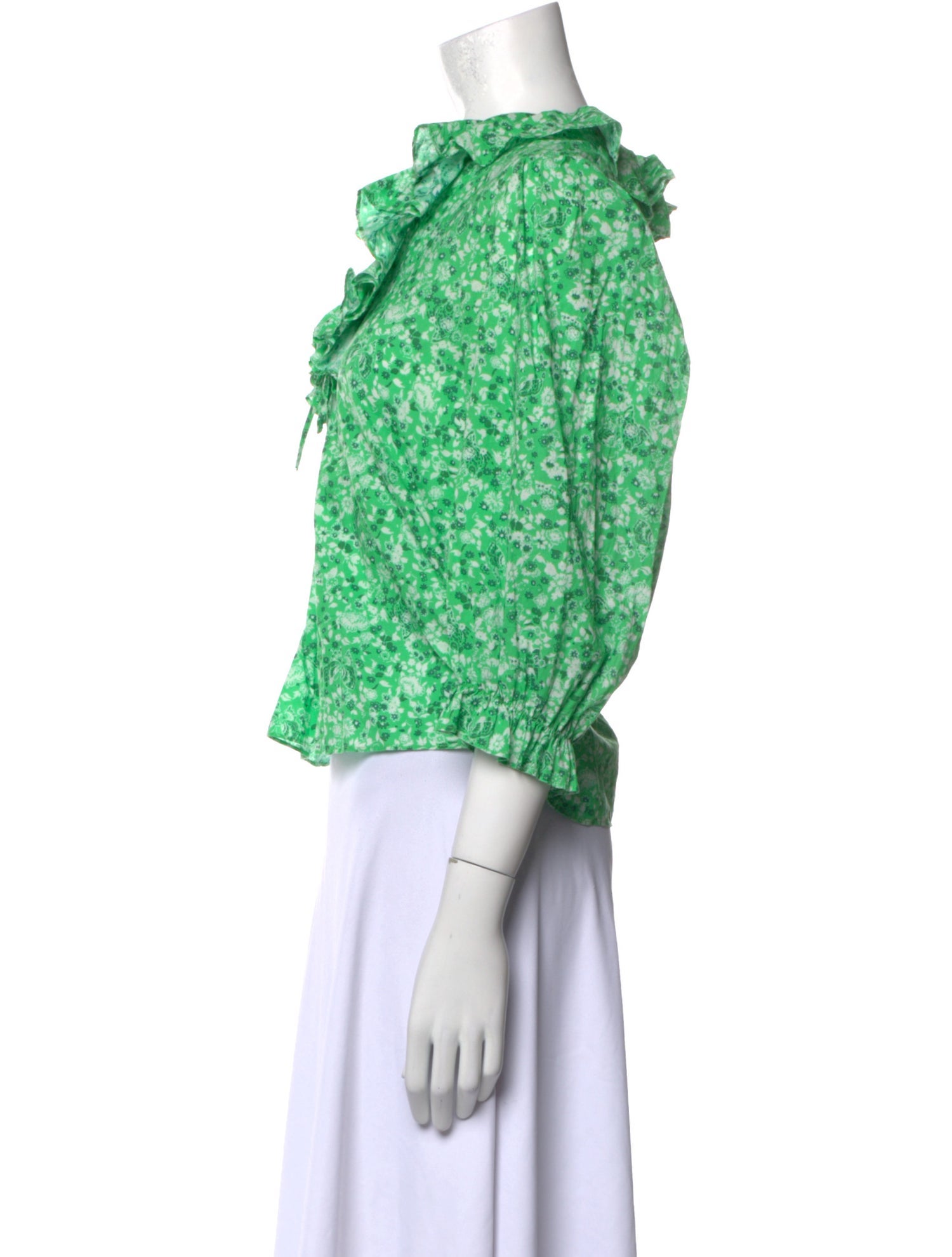 RIXO Floral Print V-Neck Crop Top