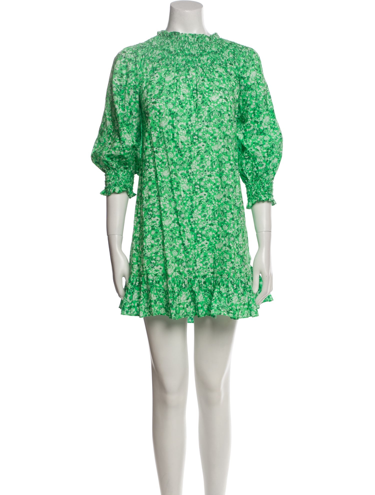 RIXO Floral Print Mini Dress