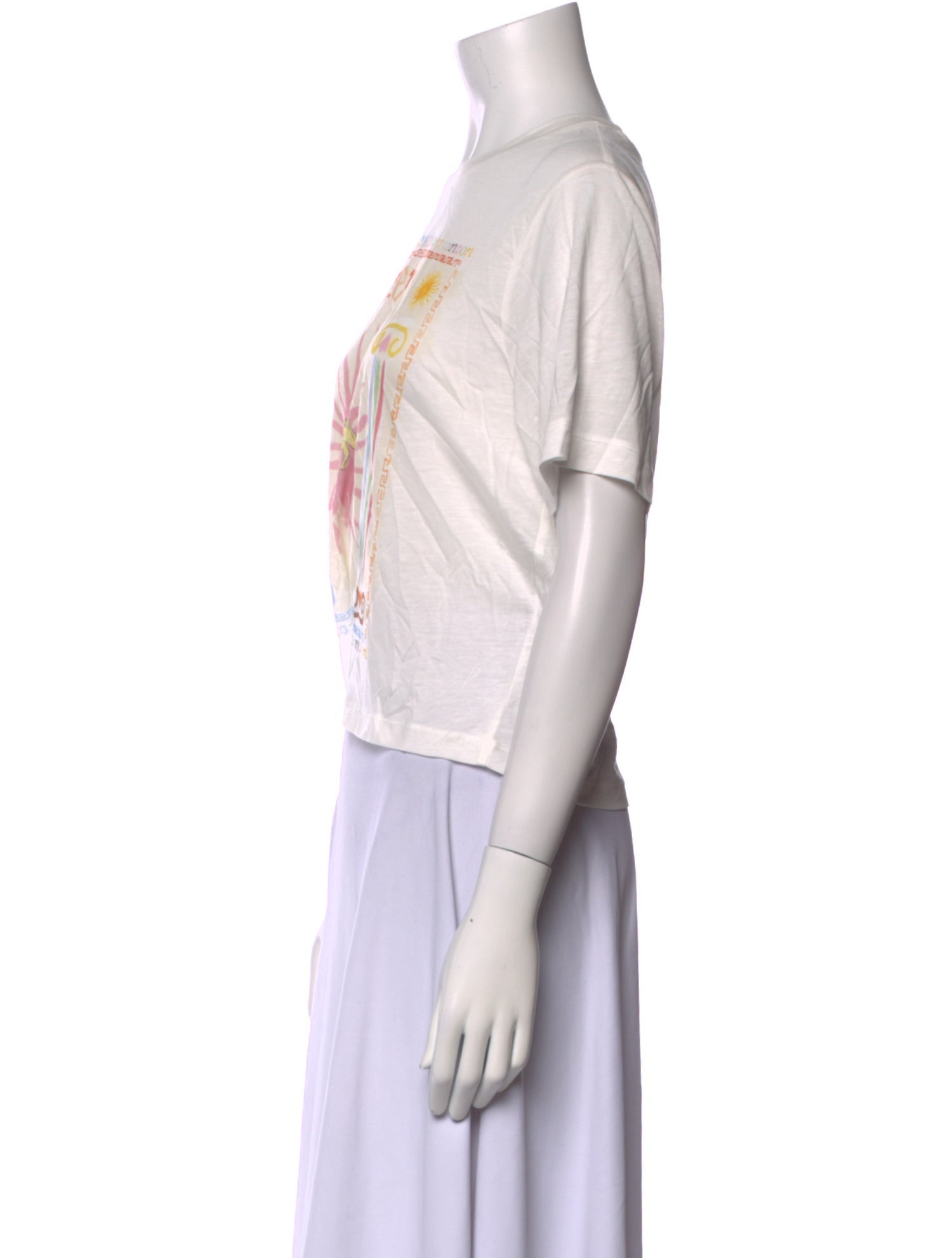 RIXO Graphic Print Bateau Neckline T-Shirt w/ Tags
