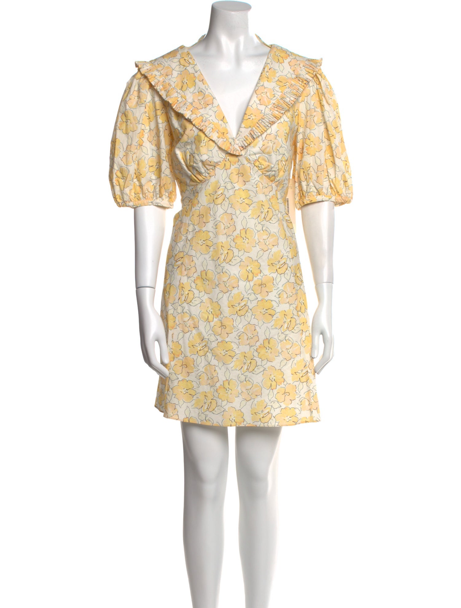 RIXO Floral Print Knee-Length Dress