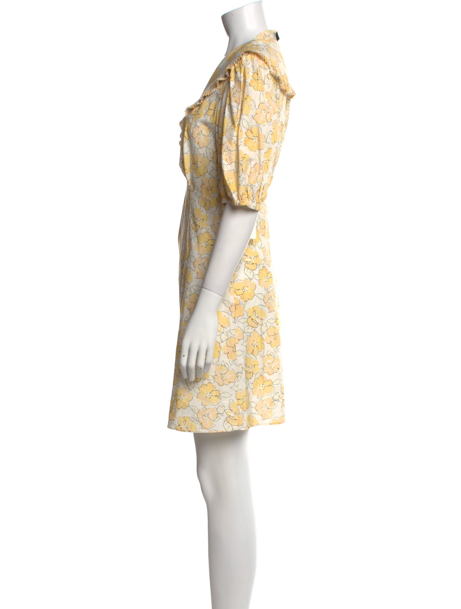 RIXO Floral Print Knee-Length Dress