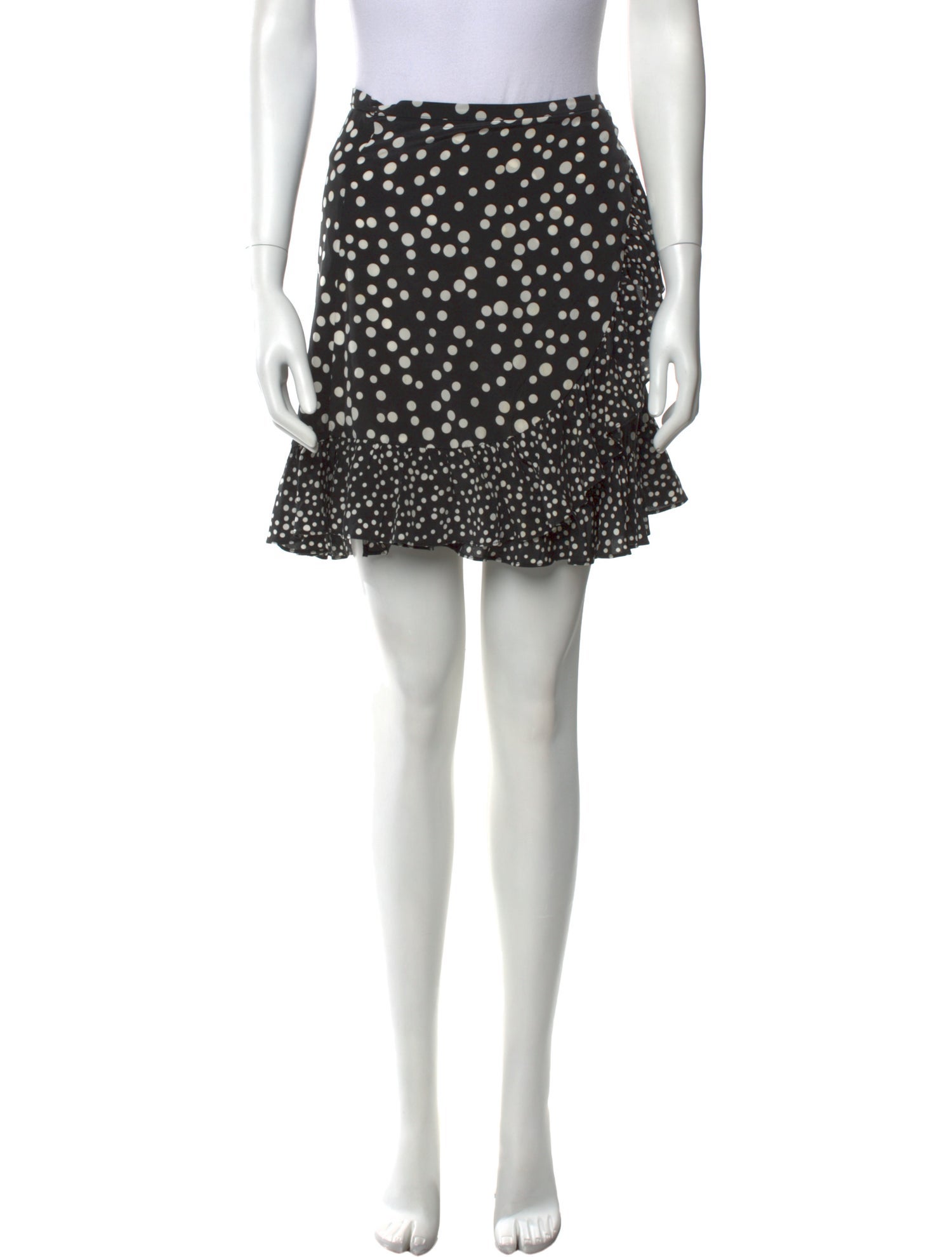 RIXO Silk Mini Skirt