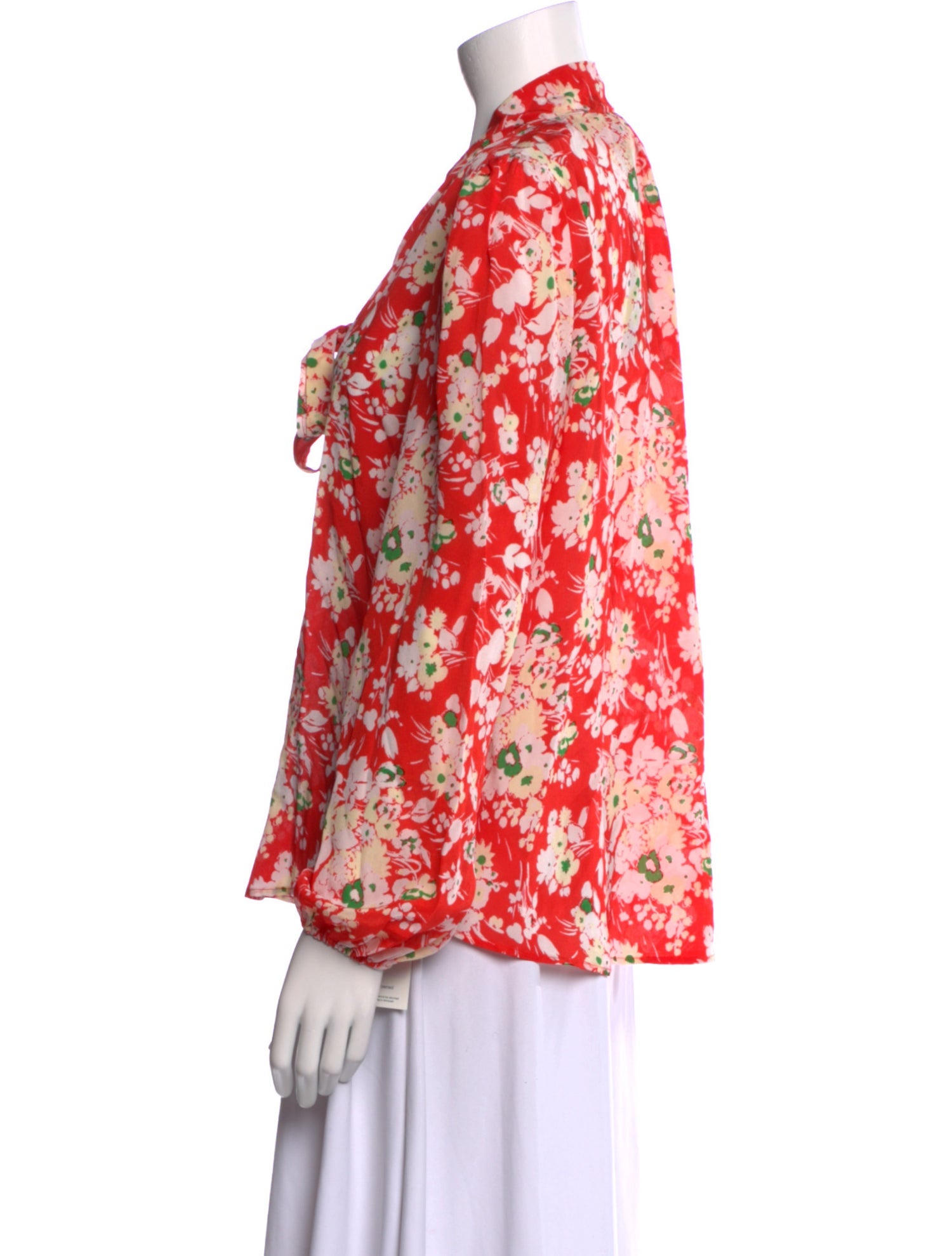 RIXO Silk Floral Print Blouse w/ Tags