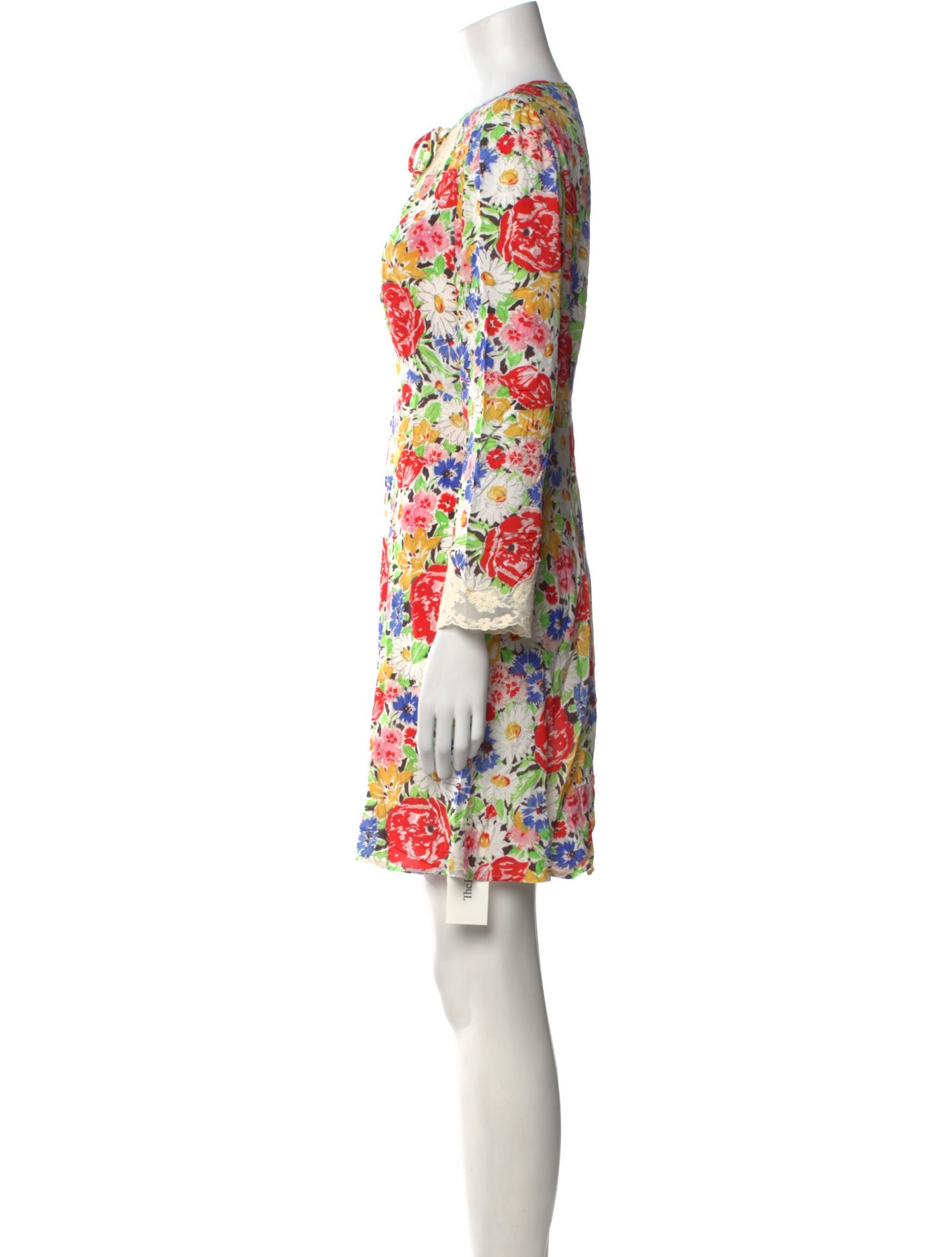 RIXO Floral Print Mini Dress