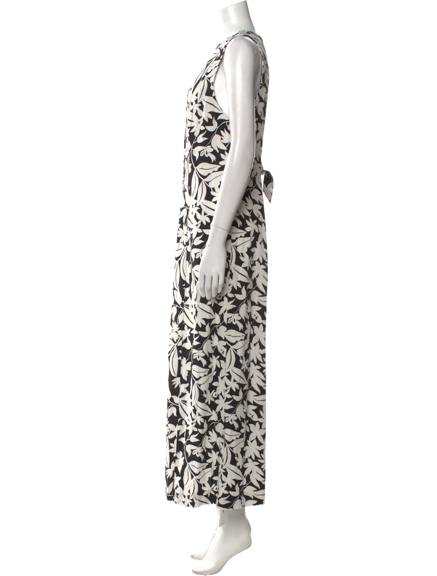 RIXO Printed Long Dress