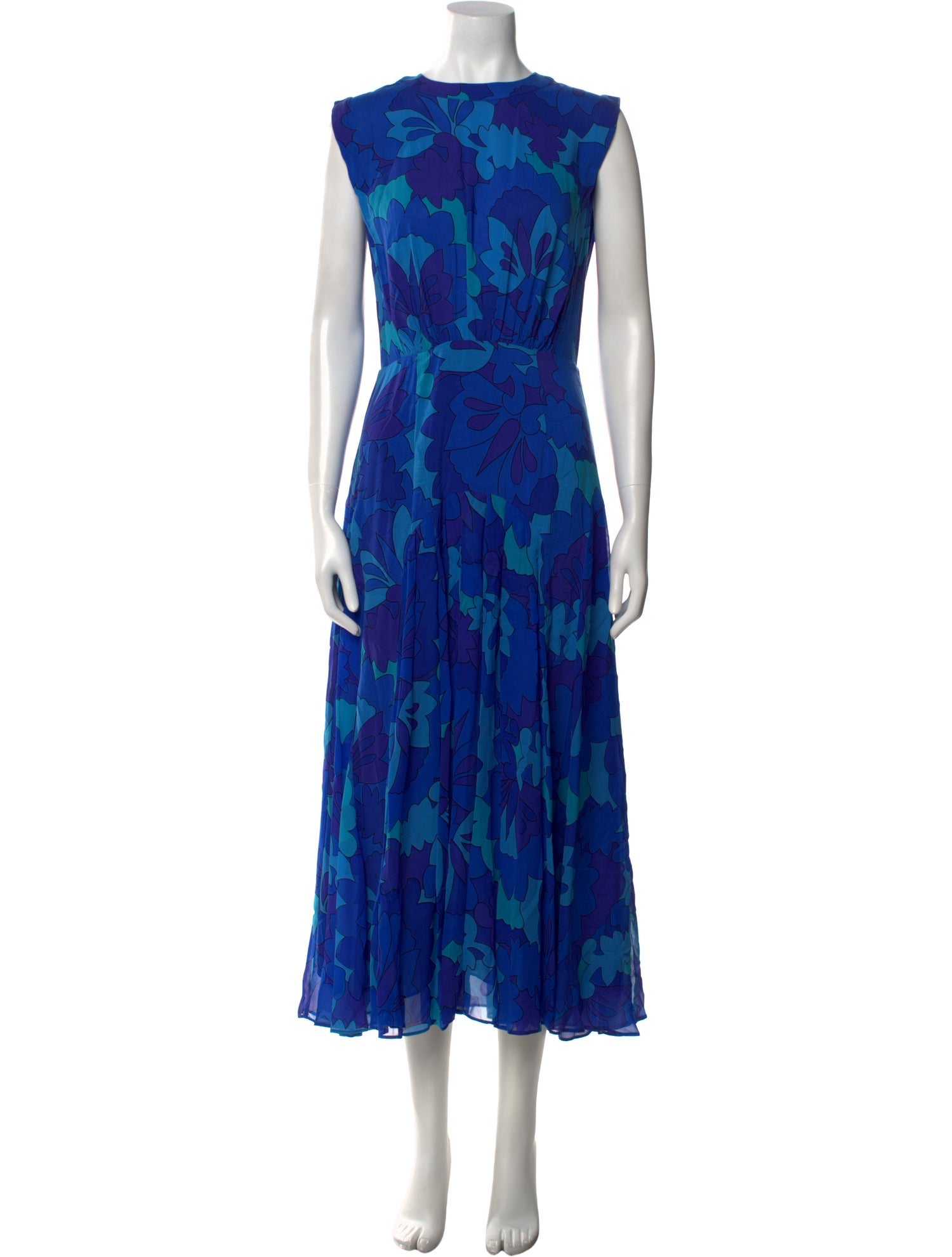 RIXO Floral Print Long Dress