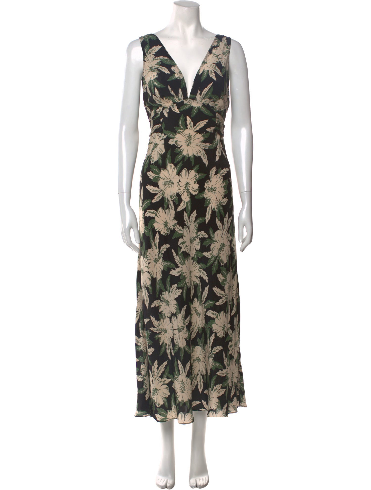 RIXO Silk Long Dress