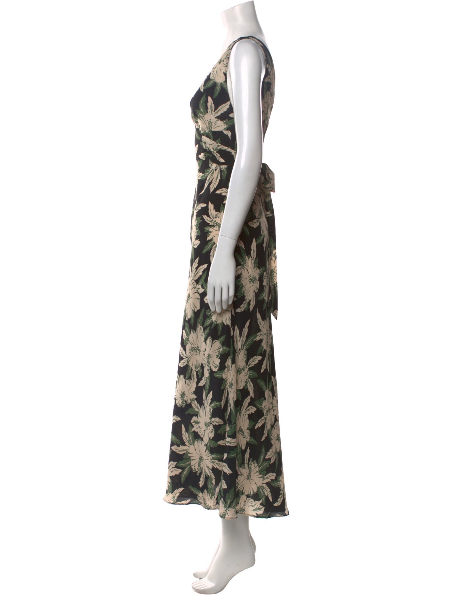 RIXO Silk Long Dress