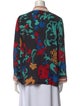RIXO Silk Printed Blouse