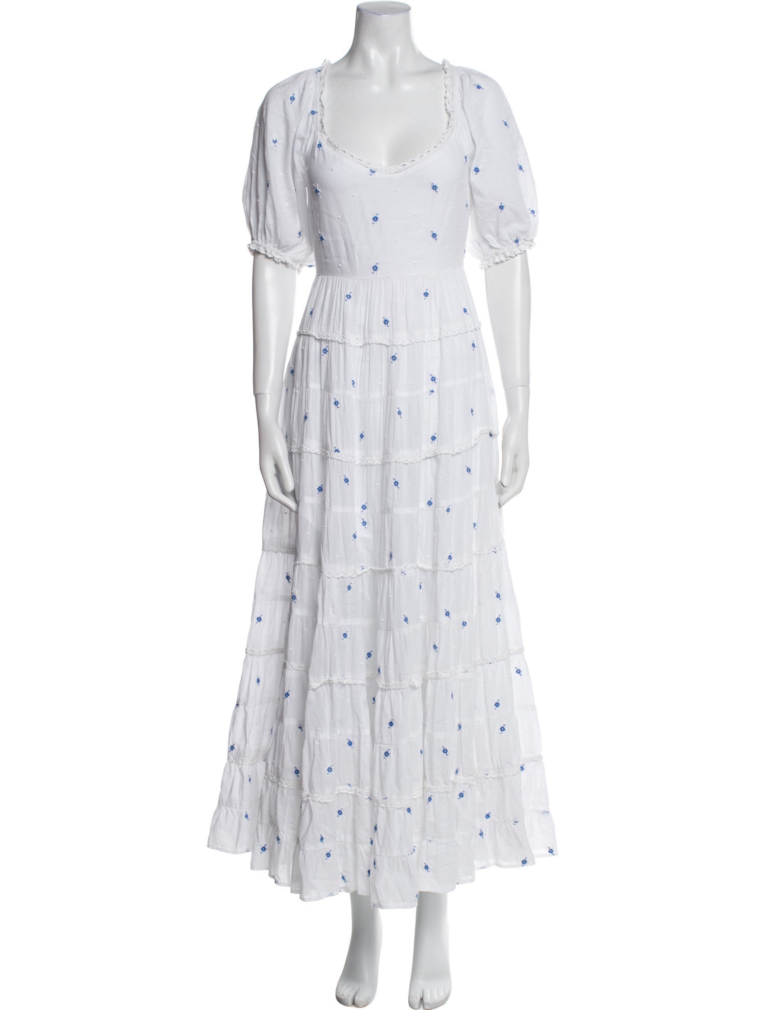 RIXO Floral Print Long Dress