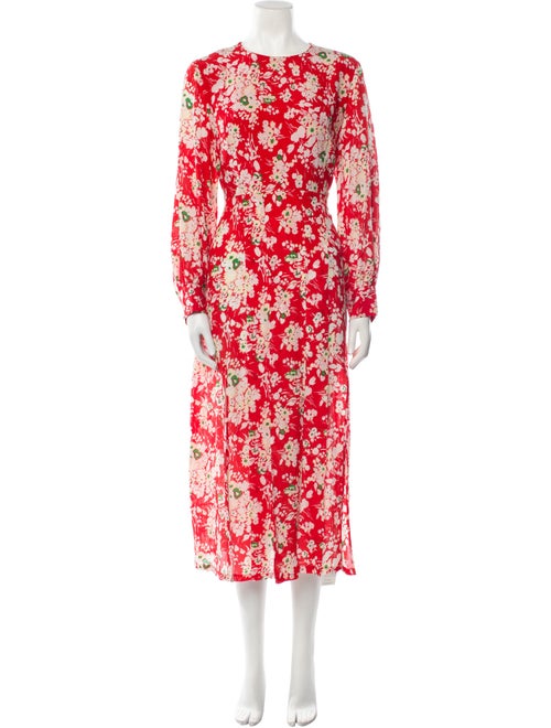 RIXO Silk Long Dress