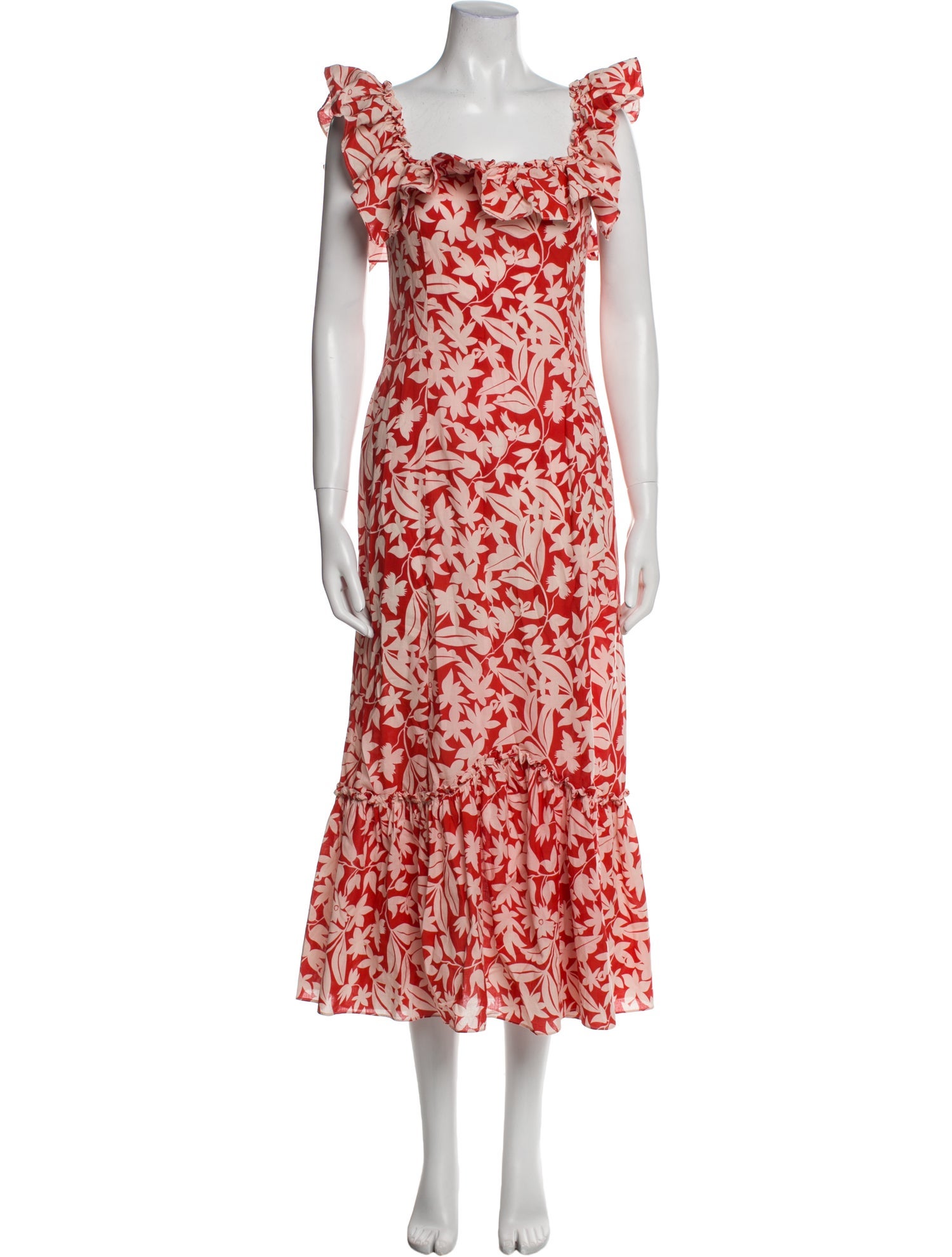 RIXO Floral Print Long Dress