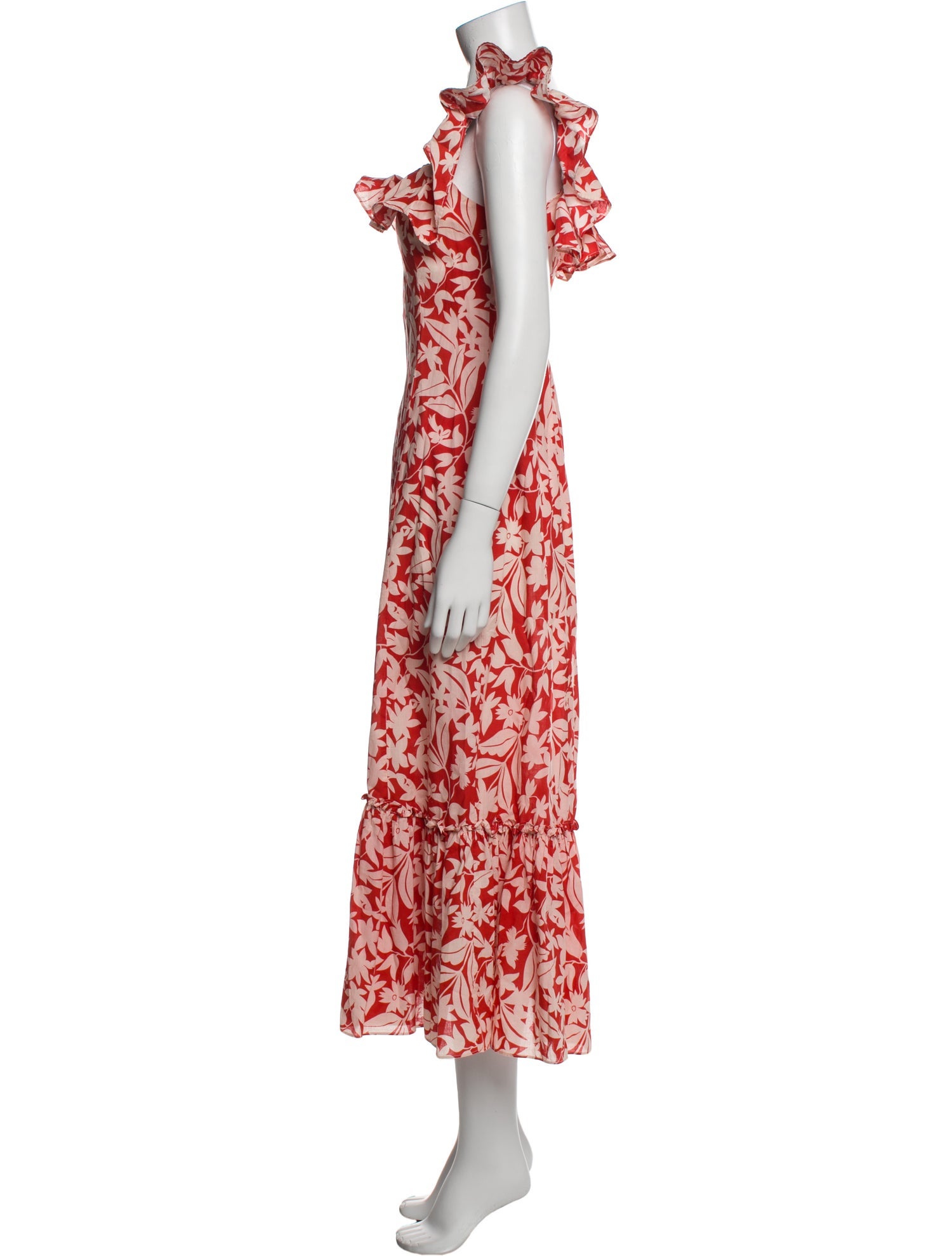 RIXO Floral Print Long Dress