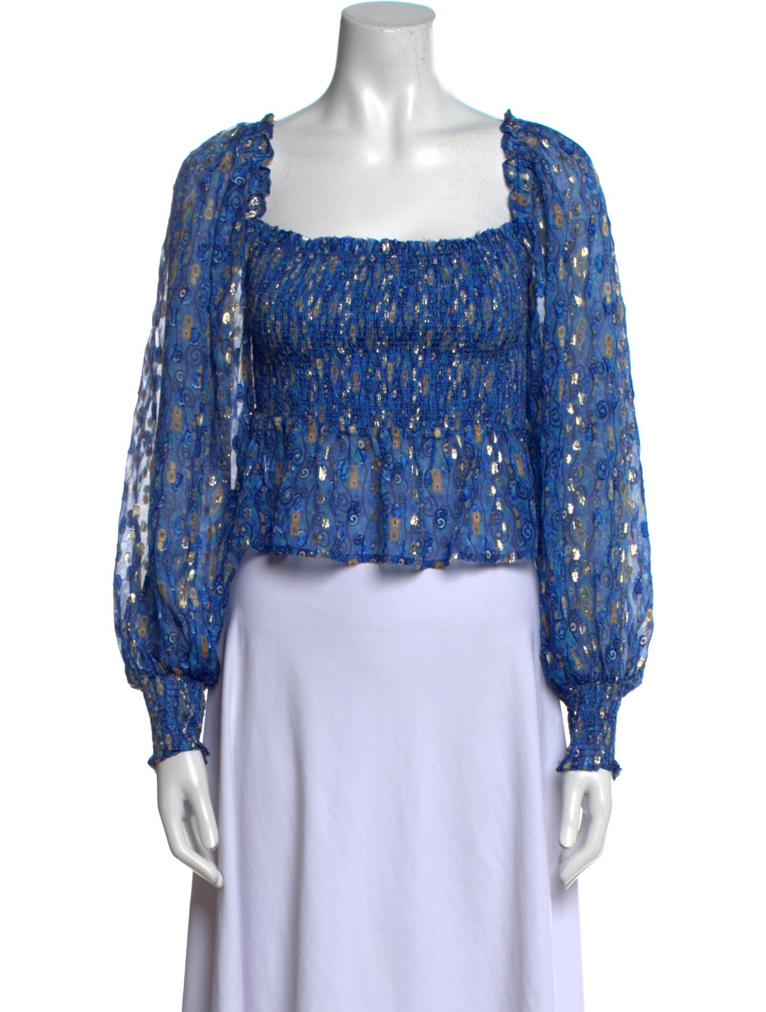 RIXO Silk Floral Print Crop Top