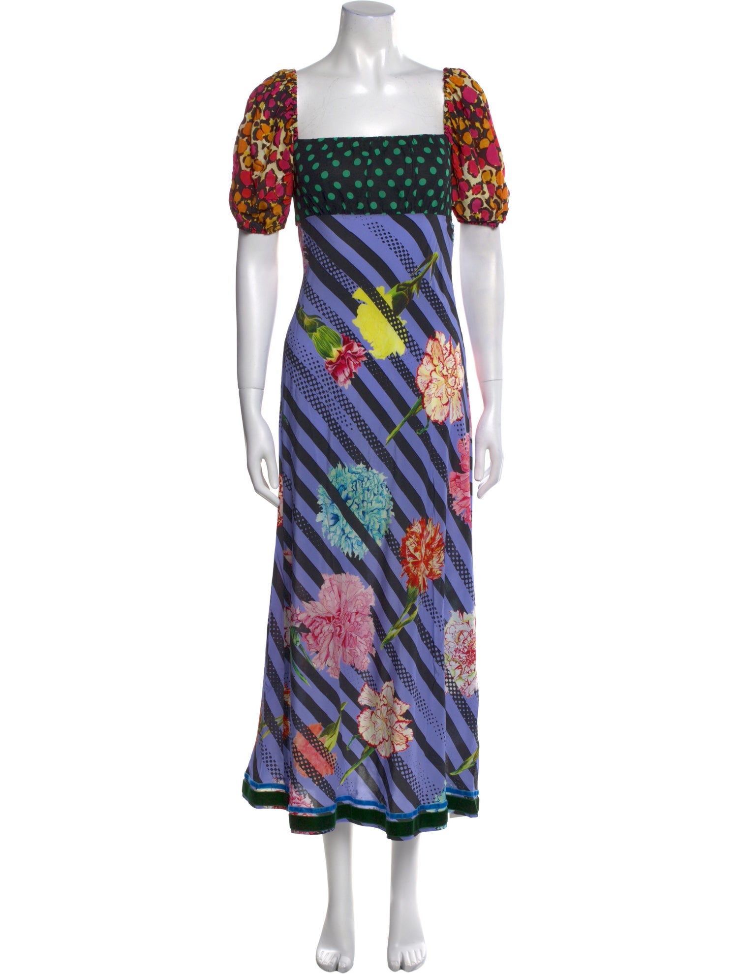 RIXO Silk Long Dress w/ Tags