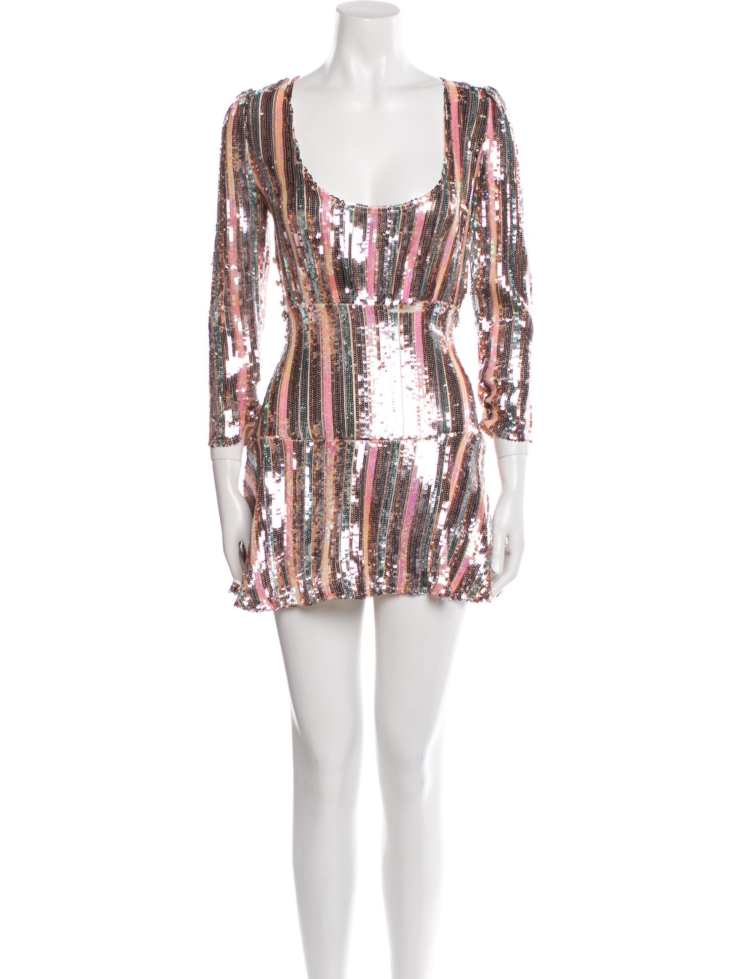 RIXO Printed Mini Dress