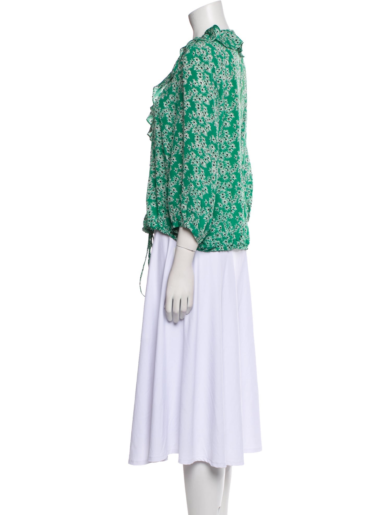 RIXO Silk Floral Print Tunic