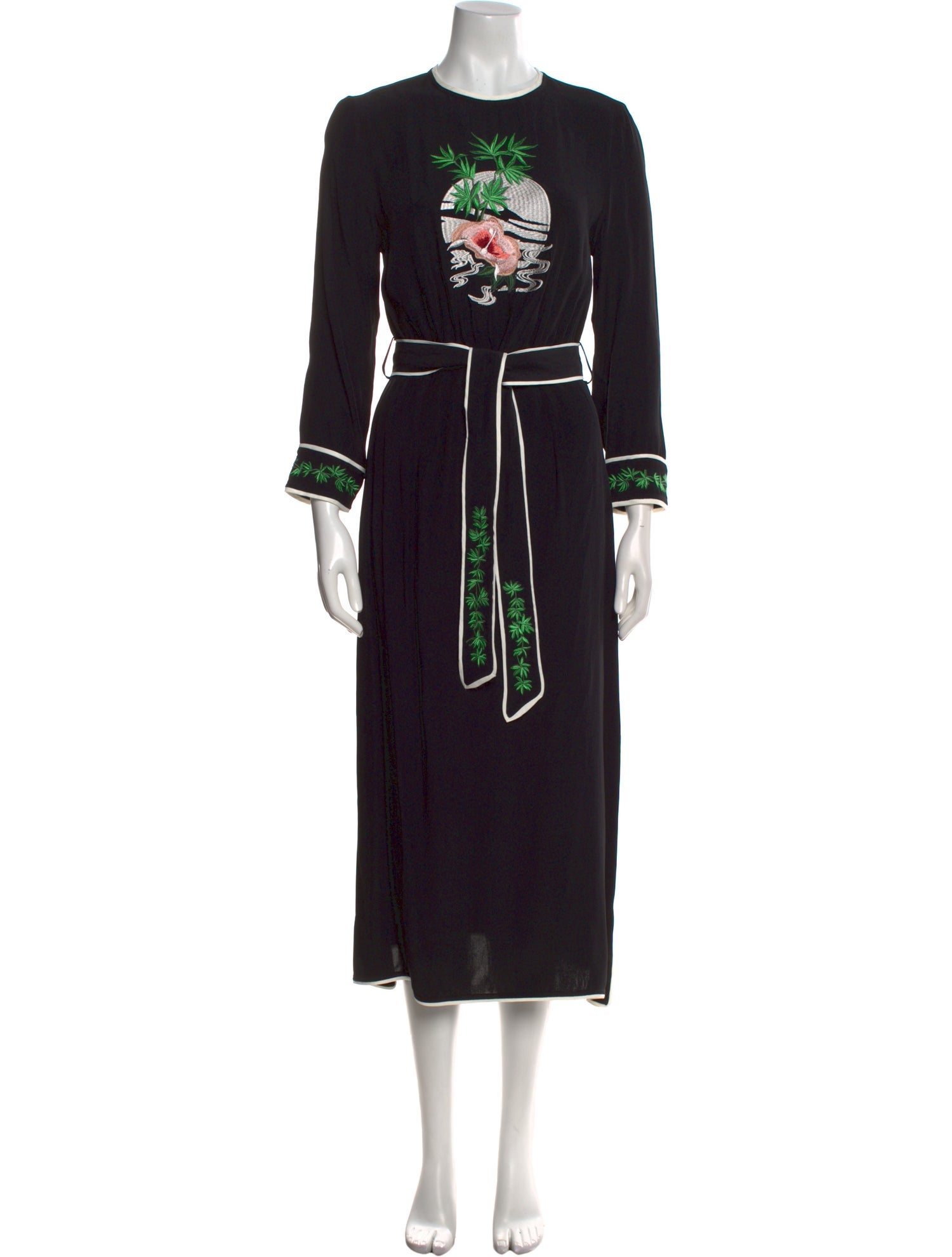 RIXO Graphic Print Long Dress