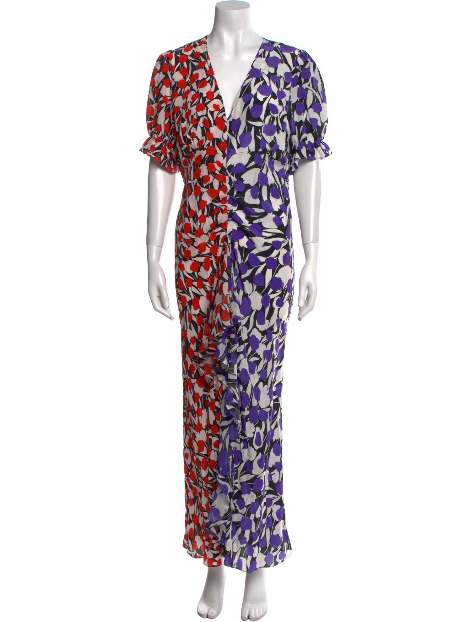 RIXO Silk Long Dress