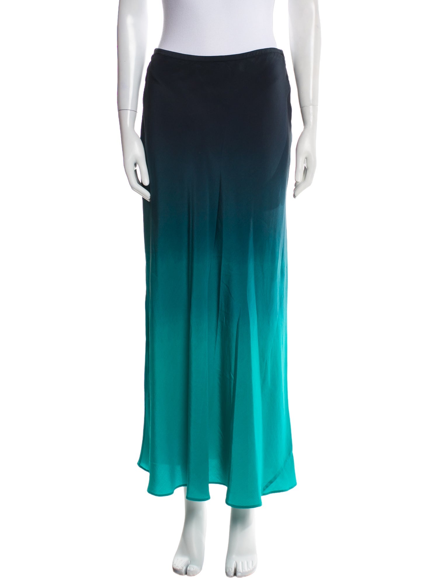 RIXO Silk Midi Length Skirt