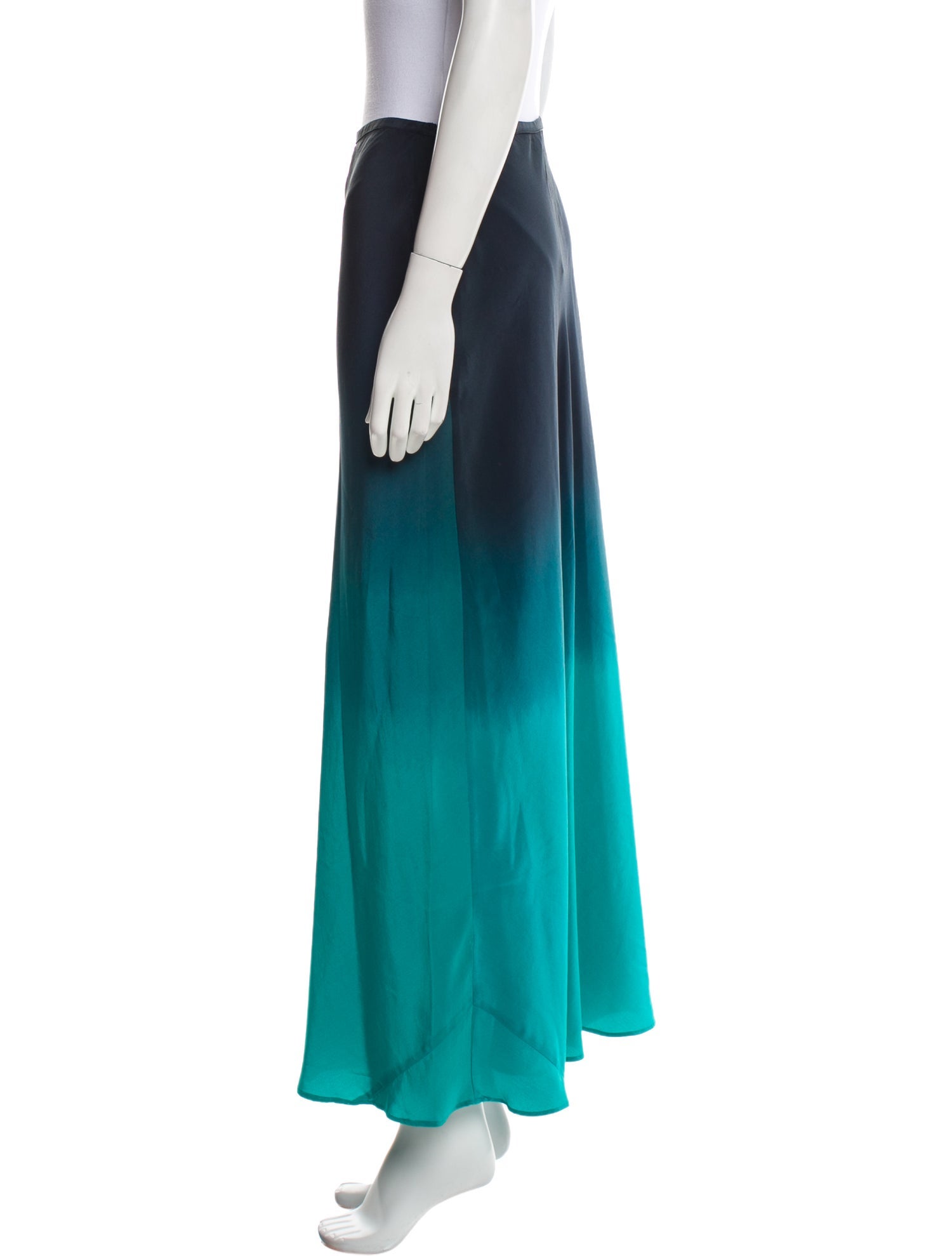 RIXO Silk Midi Length Skirt