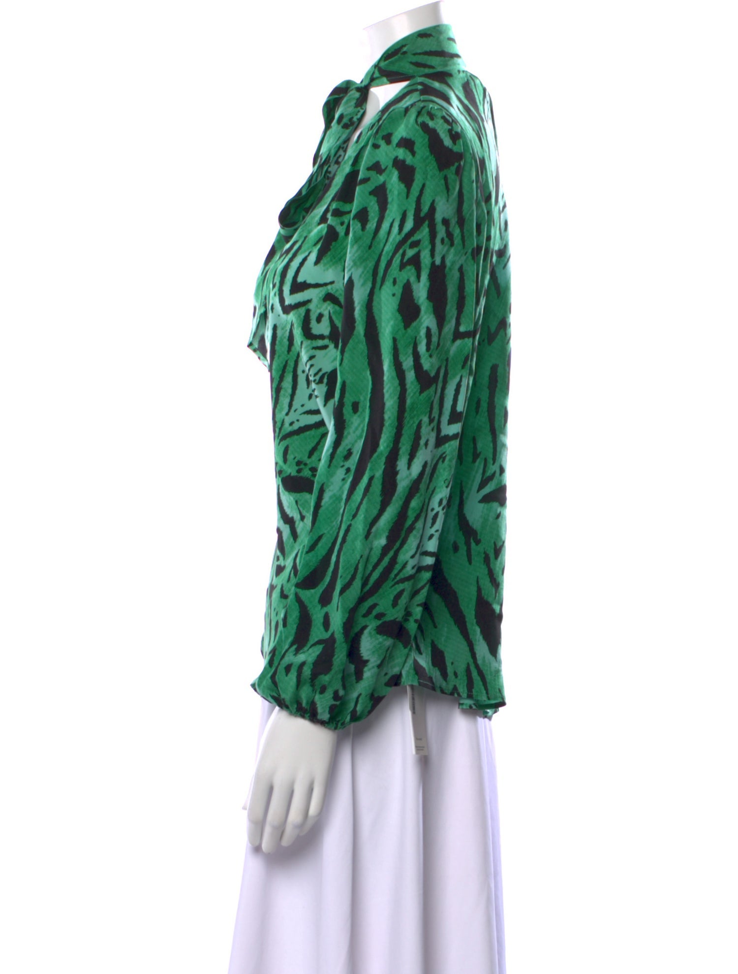 RIXO Silk Printed Blouse