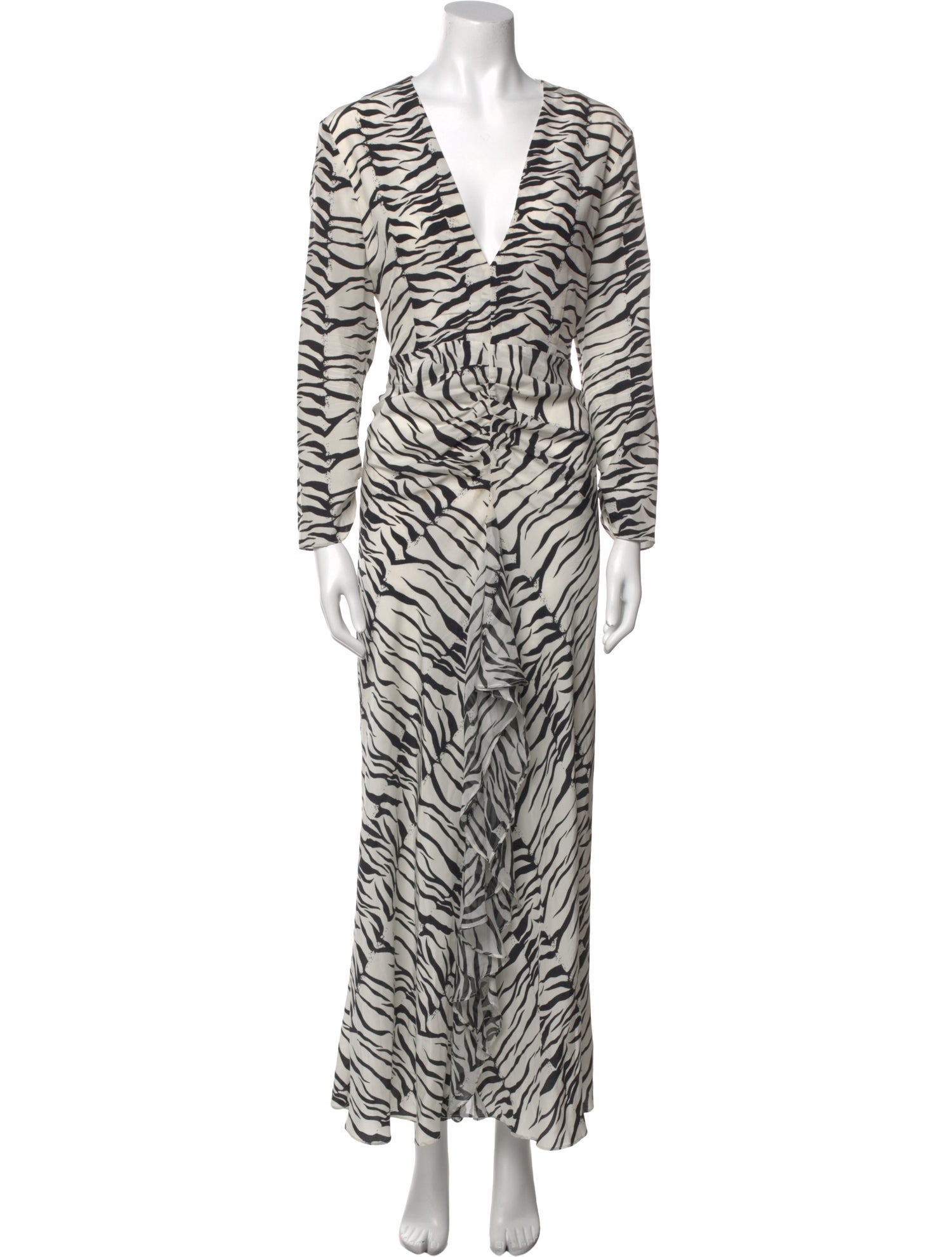 RIXO Silk Long Dress