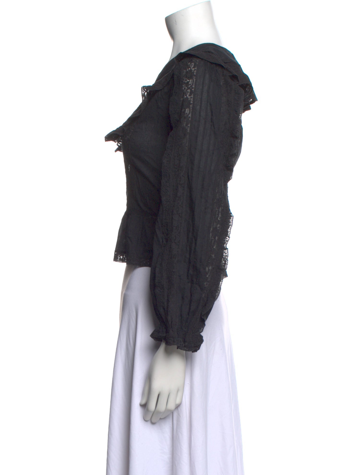 RIXO Long Sleeve Crop Top