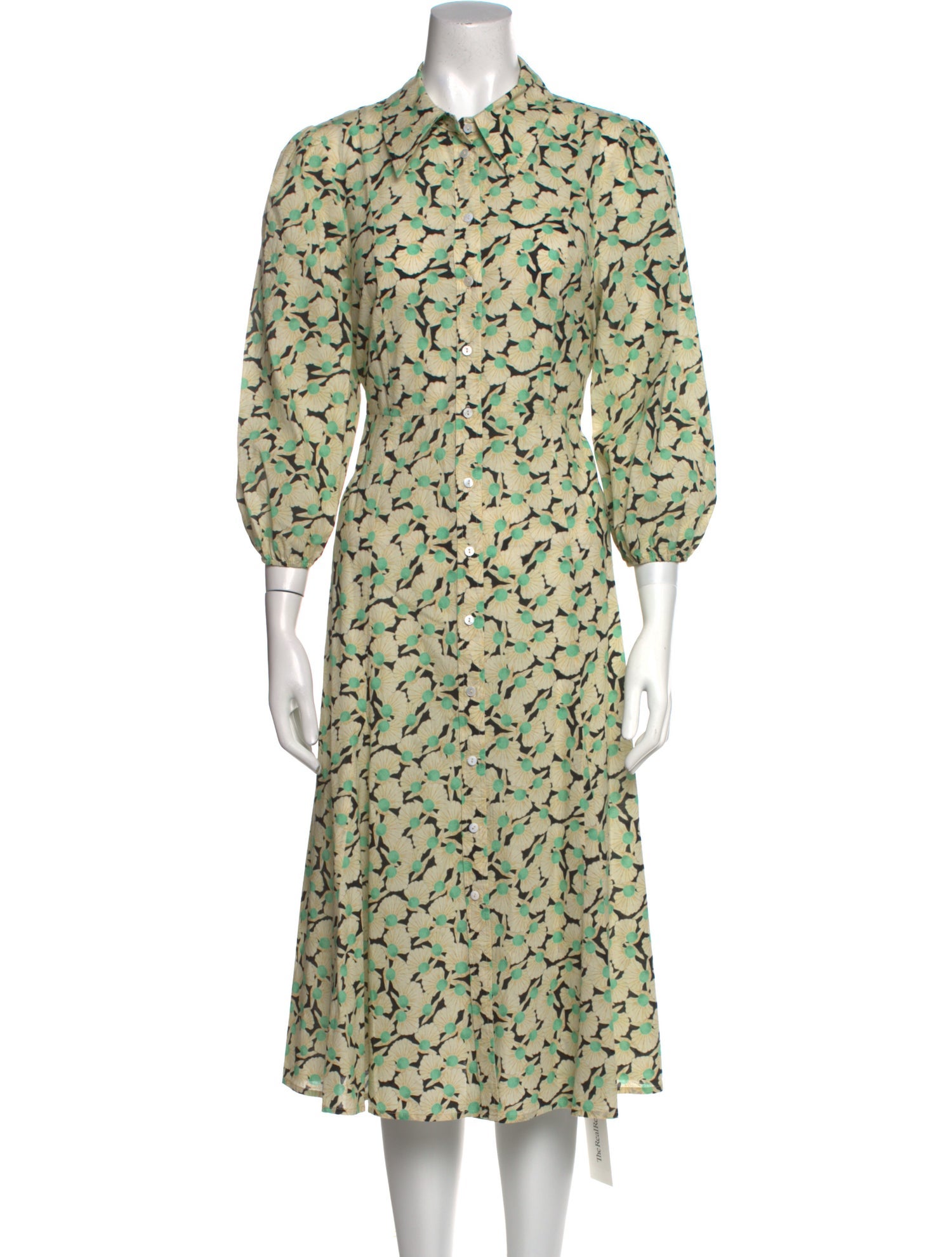 RIXO Printed Midi Length Dress