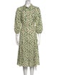 RIXO Printed Midi Length Dress