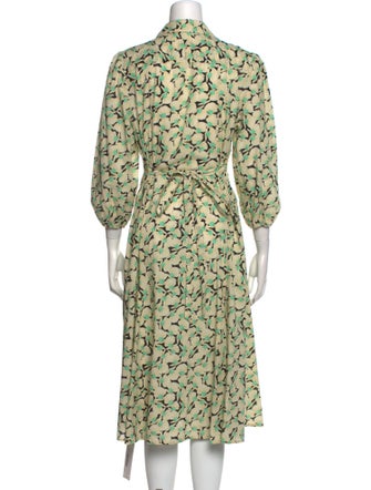 RIXO Printed Midi Length Dress