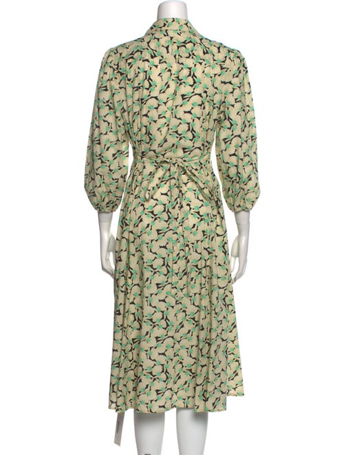 RIXO Printed Midi Length Dress