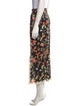 RIXO Floral Print Midi Length Skirt