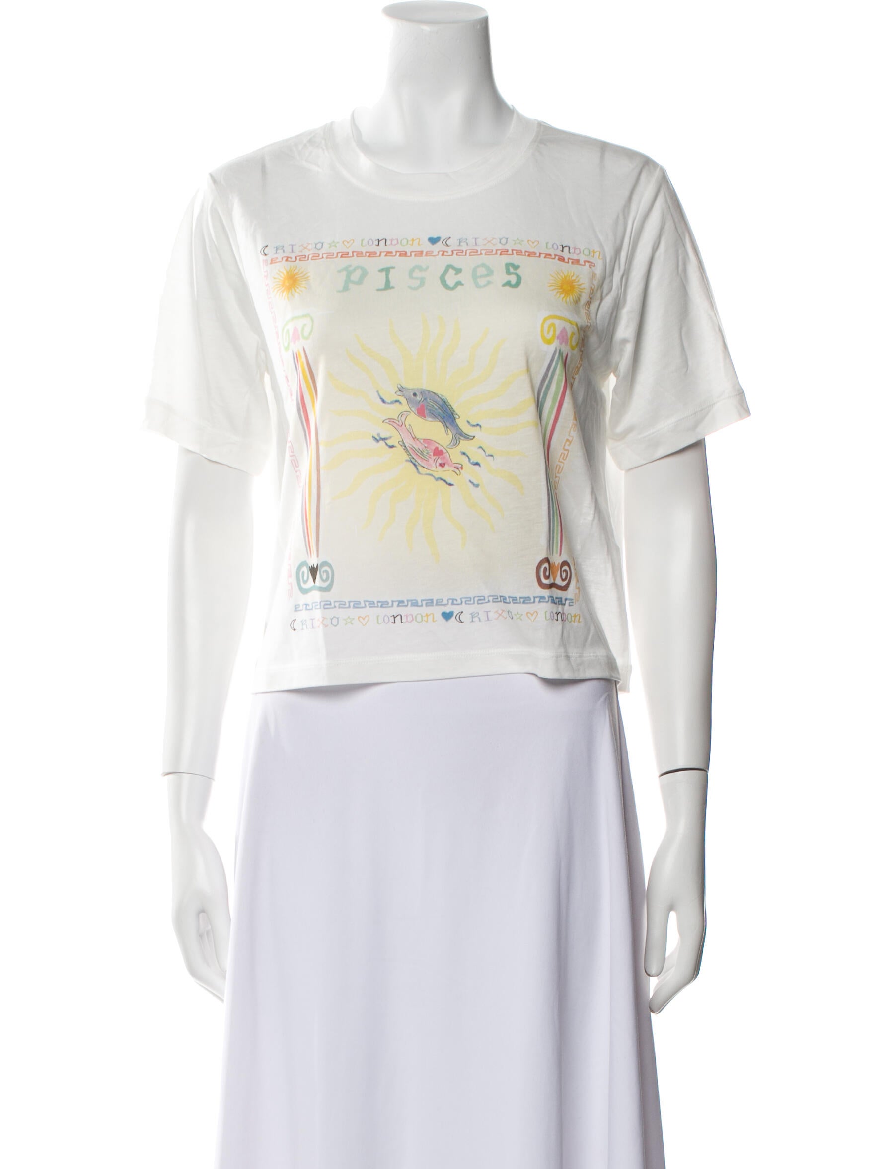 RIXO Graphic Print Crew Neck T-Shirt w/ Tags