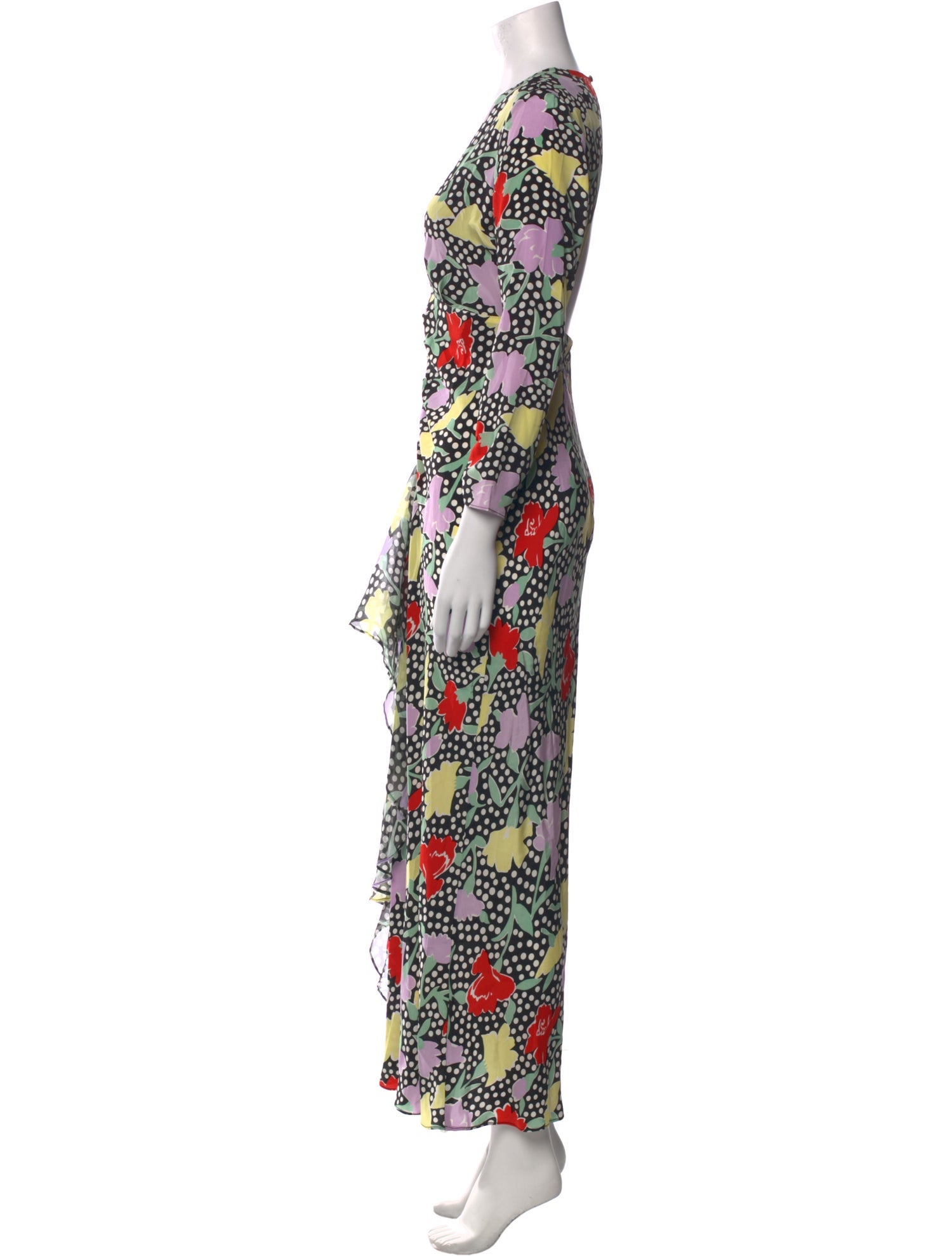 RIXO Silk Long Dress