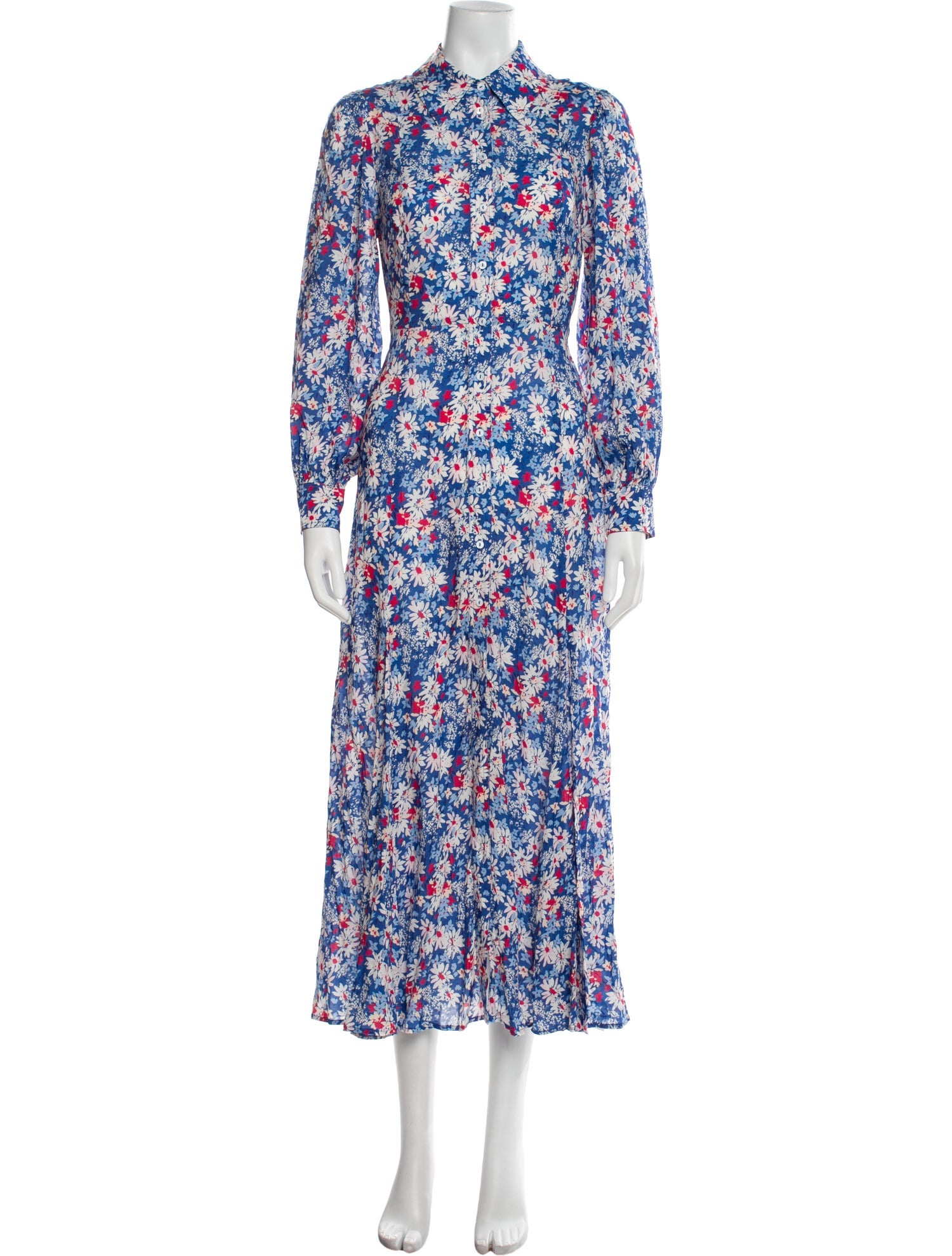 RIXO Floral Print Long Dress