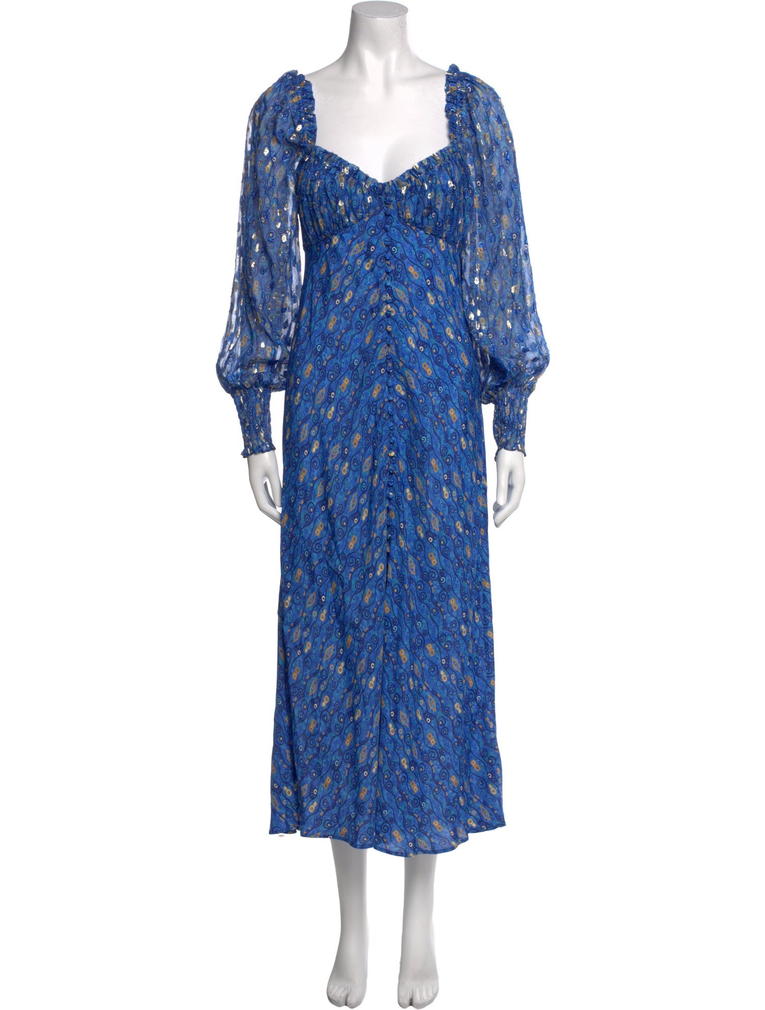 RIXO Floral Print Midi Length Dress w/ Tags