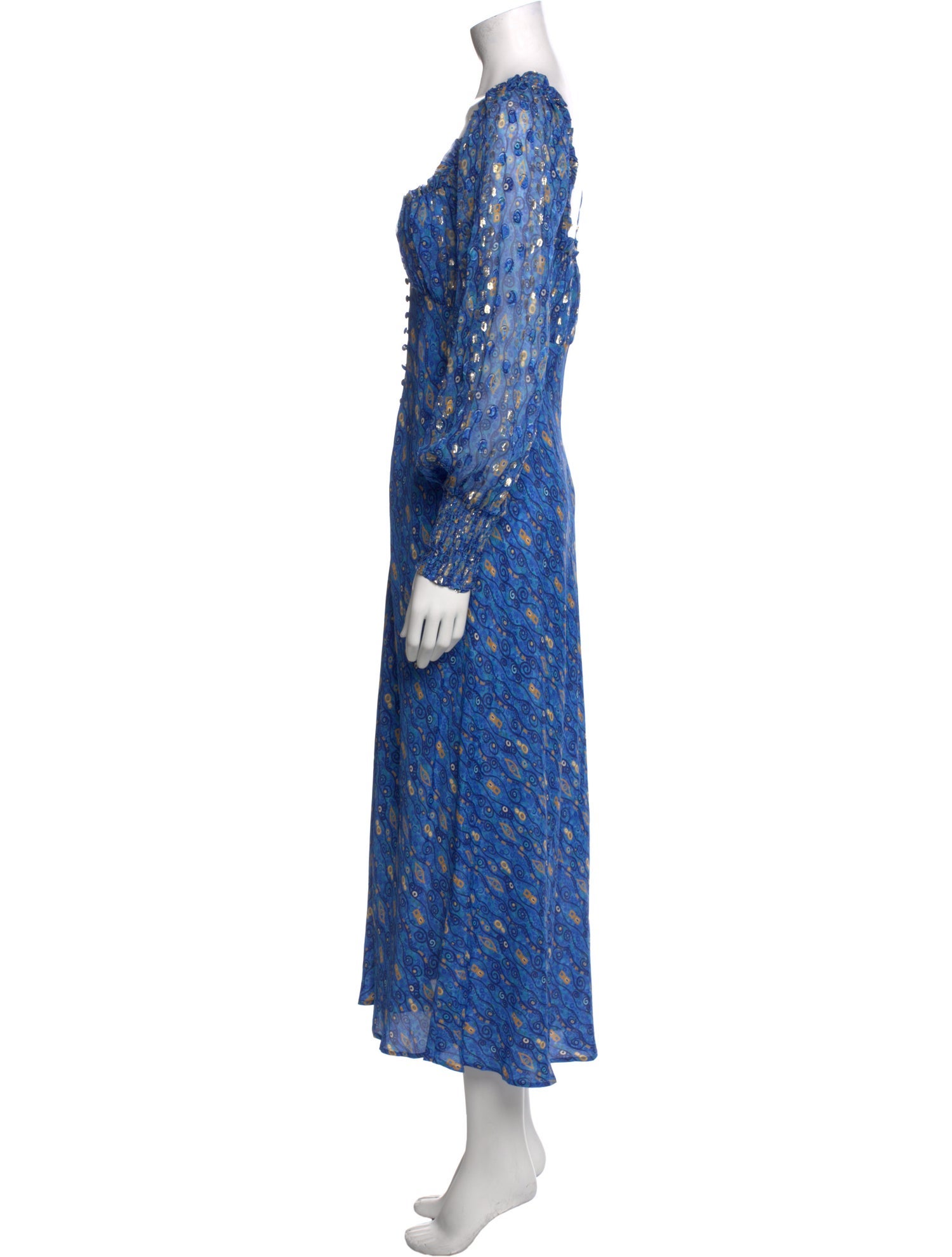 RIXO Floral Print Midi Length Dress w/ Tags