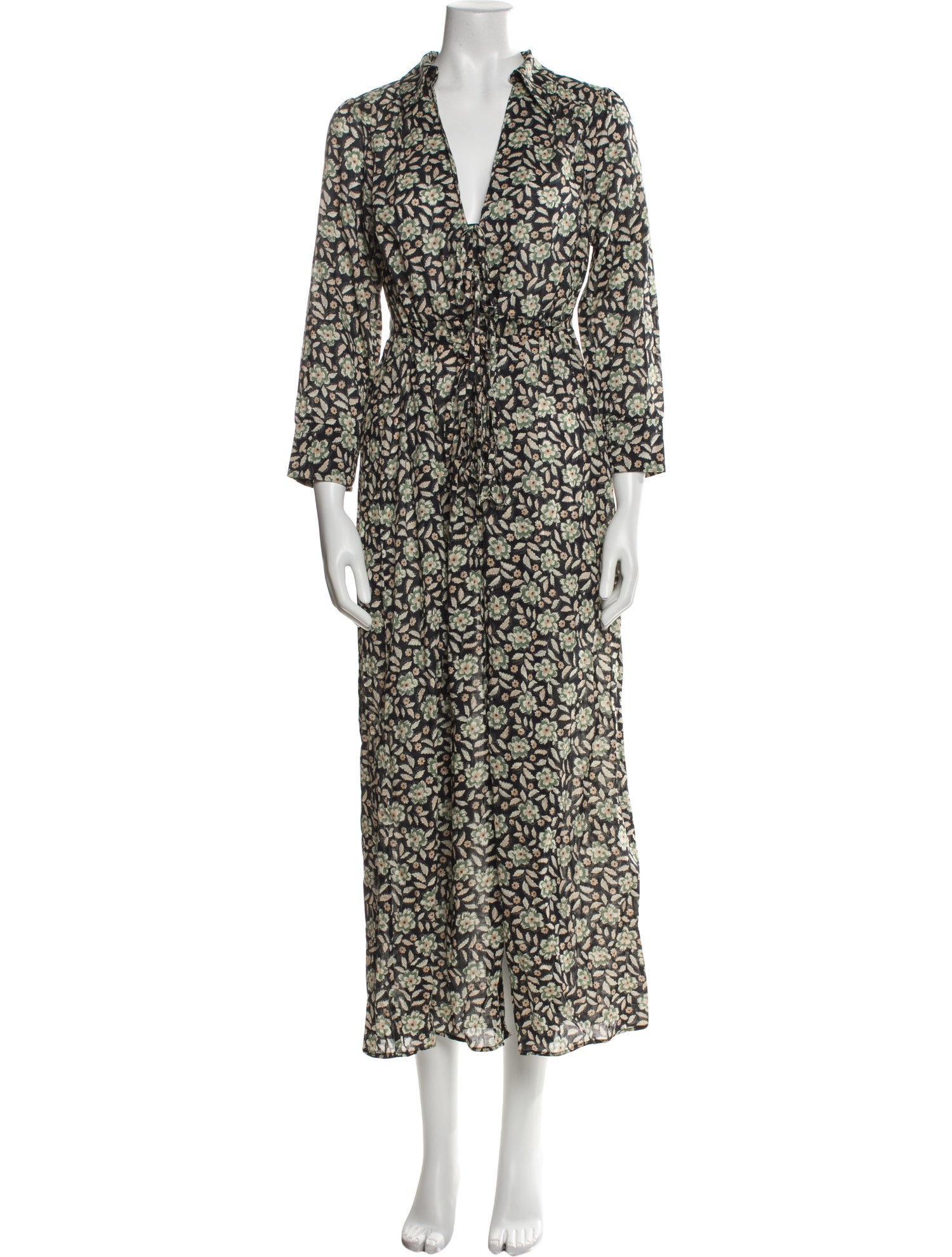 RIXO Floral Print Long Dress