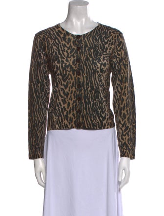 RIXO Wool Animal Print Sweater
