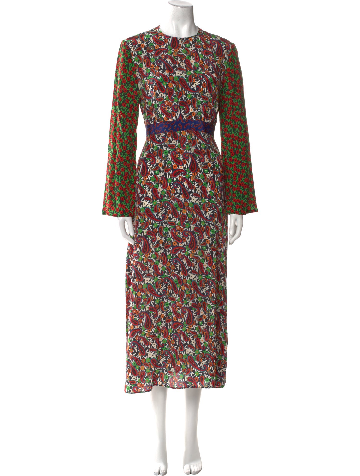 RIXO Silk Long Dress