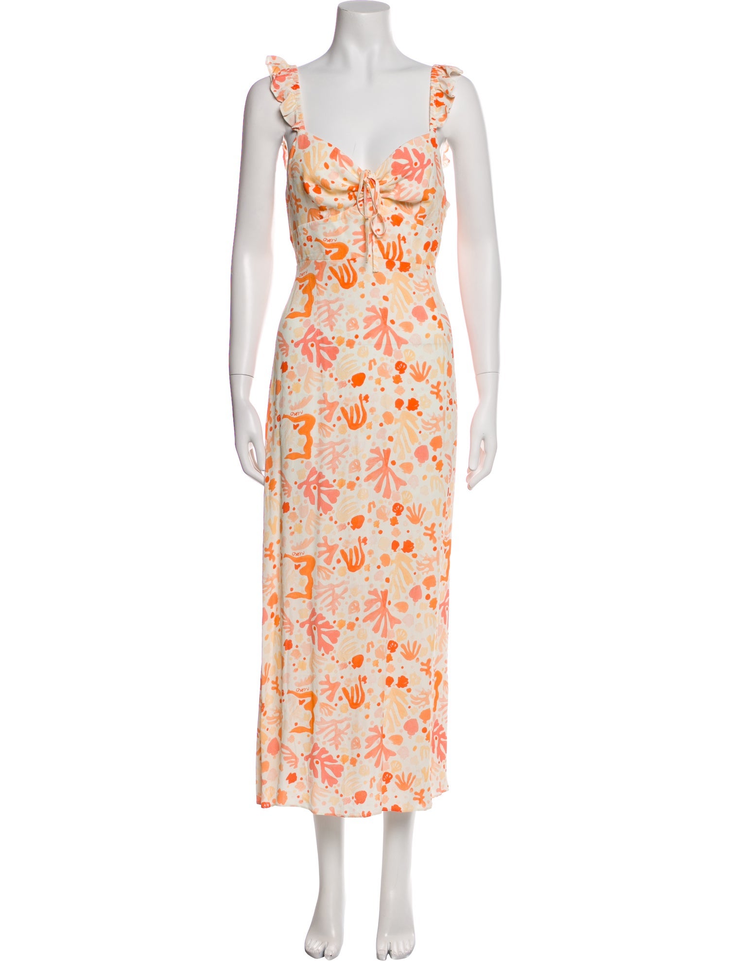 RIXO Floral Print Long Dress