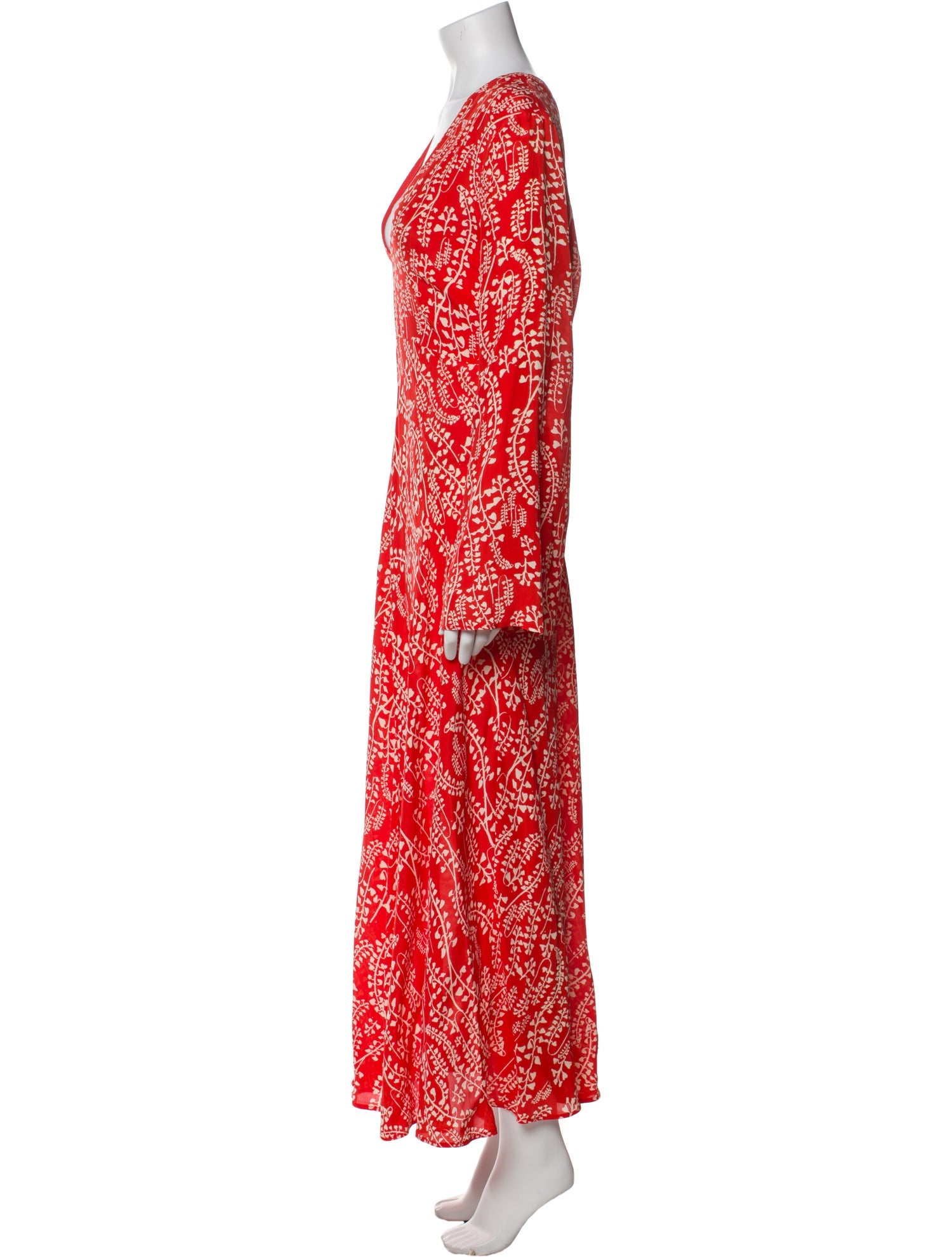 RIXO Printed Midi Length Dress