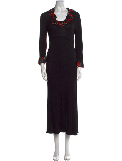 RIXO Square Neckline Long Dress